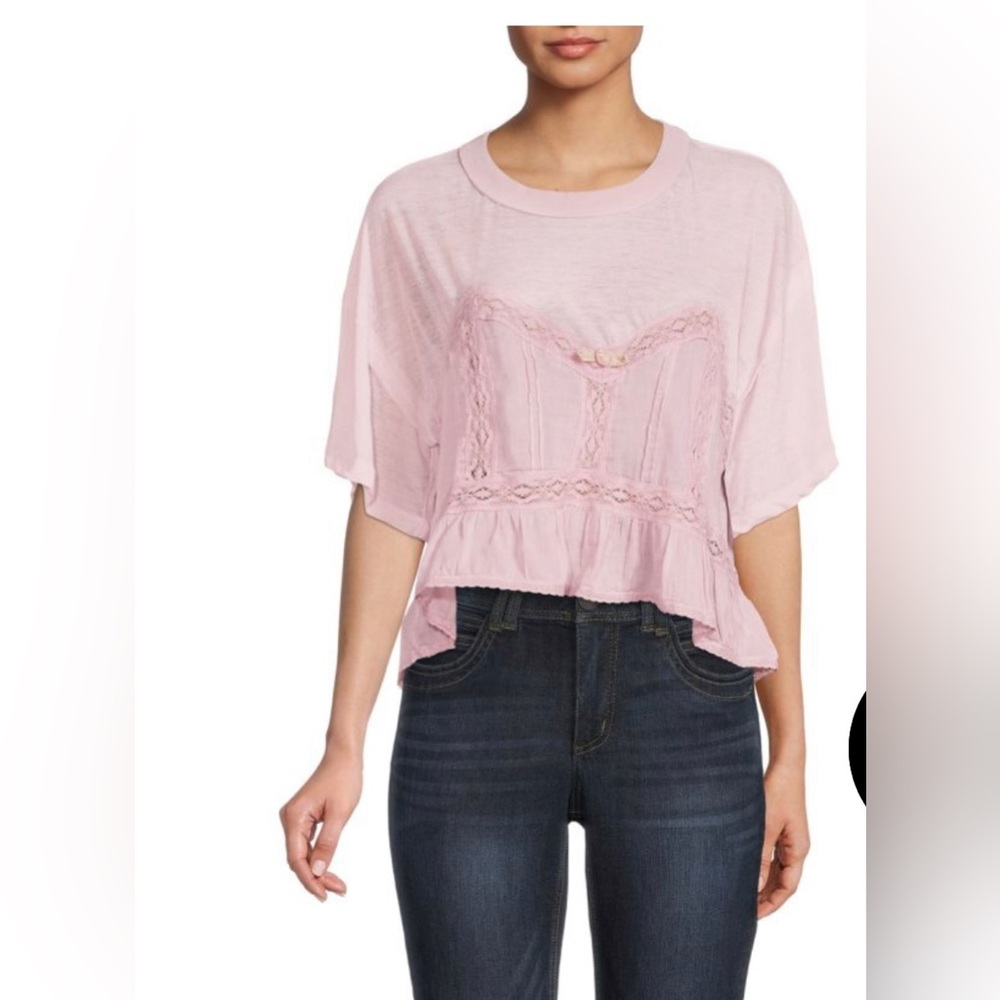 Nwt FREE PEOPLE
Fall In Love Drop Shoulder Crop Top size XLarge